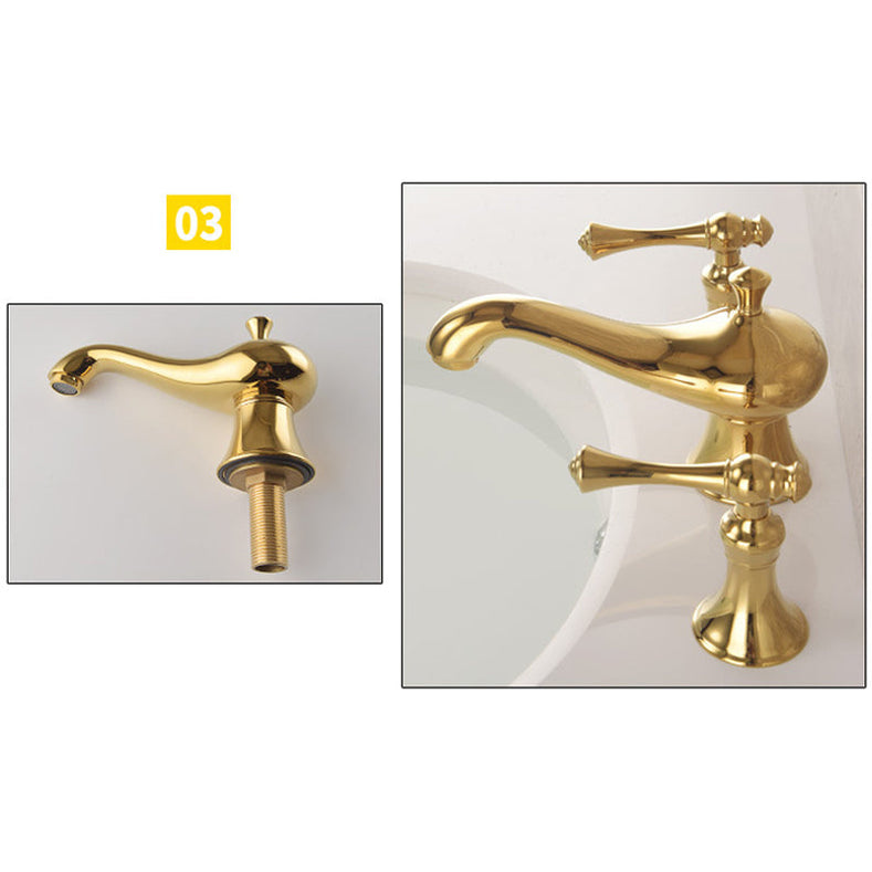 Goldura - Luxury Bathroom Cranes 3-Piece Faucet Set – Dual Handle Water Mixer