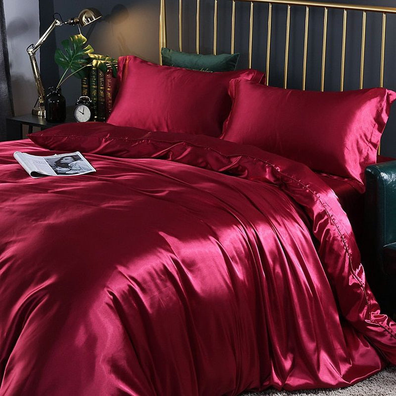 Satinel - Luxury Satin Beddings – Soft and Silky Duvet Cover Set for Elegant Comfort