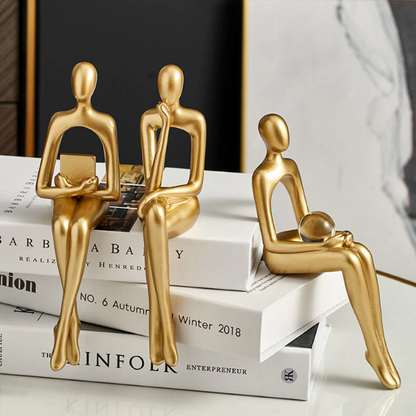 Figurix - Abstract Sitting Figurines – Elegant Table Decoration for Modern Home Decor