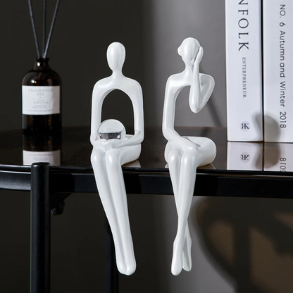 Figurix - Abstract Sitting Figurines – Elegant Table Decoration for Modern Home Decor