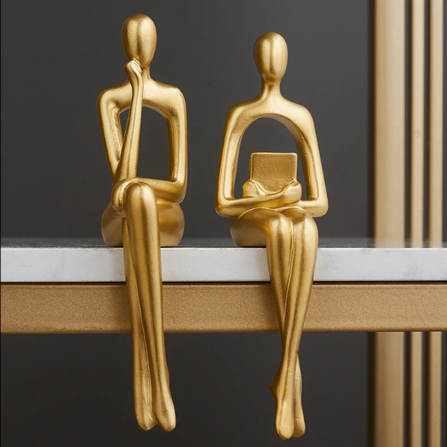 Figurix - Abstract Sitting Figurines – Elegant Table Decoration for Modern Home Decor