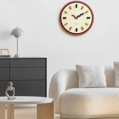 Funtick - Playful Wall Wonders Clock – Unique Round Design for Home Decor