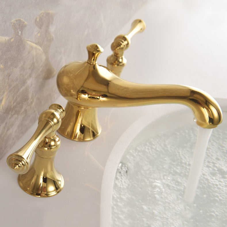 Goldura - Luxury Bathroom Cranes 3-Piece Faucet Set – Dual Handle Water Mixer