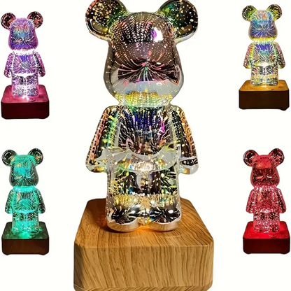 Glowric - 3D Bear Night Light – Unique Table Decoration for Home and Bedroom Decor