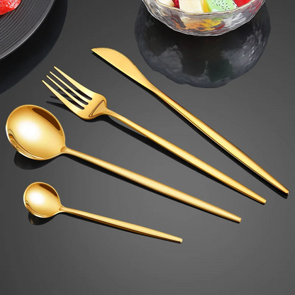 Luxfork - Modern Cutlery Set – Stainless Steel Flatware for Dining and Entertaining