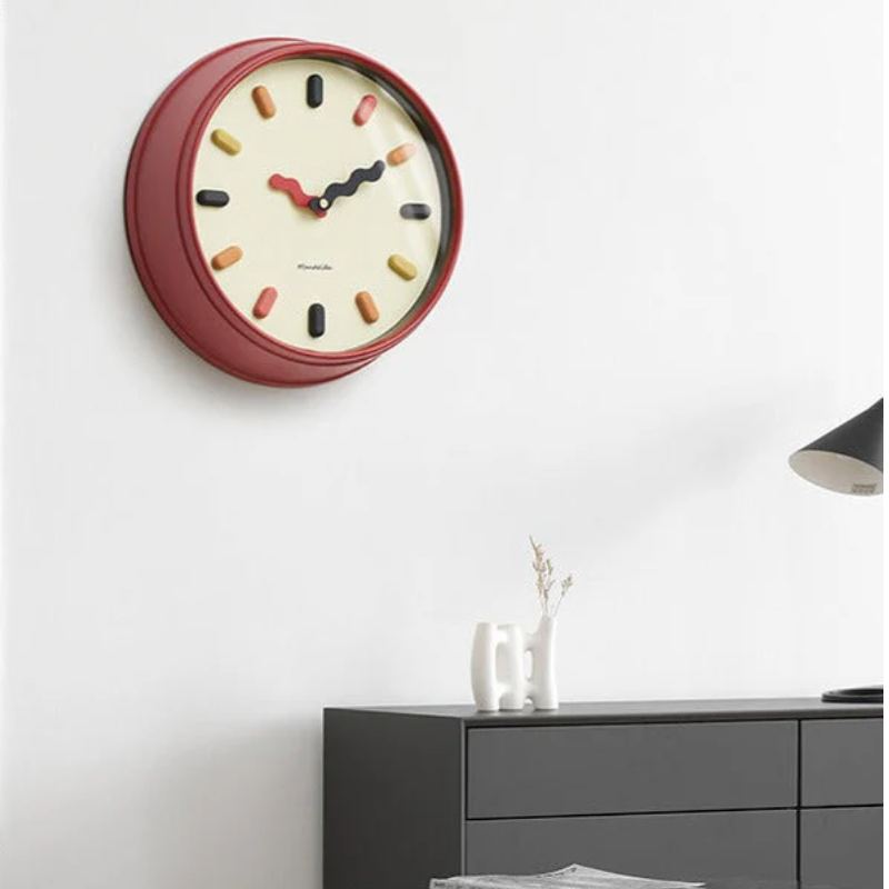 Funtick - Playful Wall Wonders Clock – Unique Round Design for Home Decor