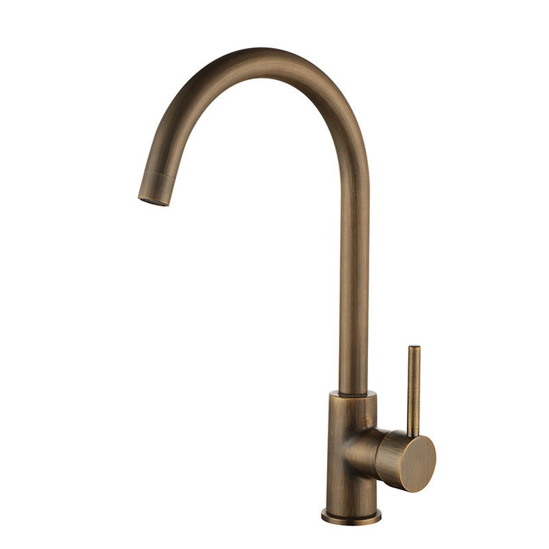 Bronflo - Modern Kitchen Cranes – Single Handle High Arc Swivel Faucet