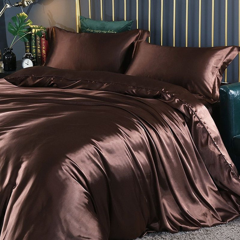 Satinel - Luxury Satin Beddings – Soft and Silky Duvet Cover Set for Elegant Comfort